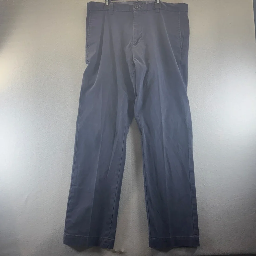 Banana Republic Emerson Chino Navy Blue Straight Leg Pants Mens 35x32